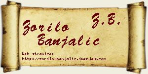 Zorilo Banjalić vizit kartica
